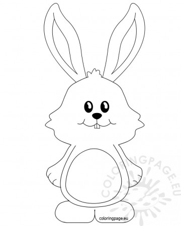 Cute bunny with big ears – Coloring Page