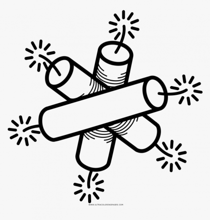 Dynamite Coloring Page - Line Art, HD Png Download - kindpng