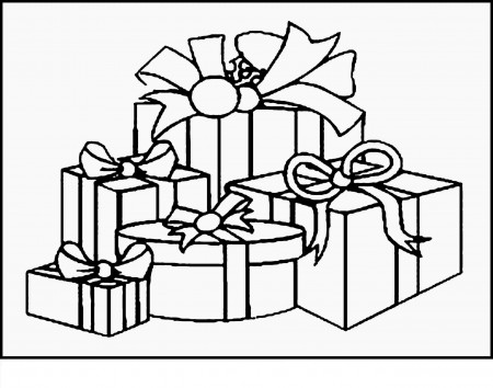Christmas Gift Coloring Pages - Coloring Cool