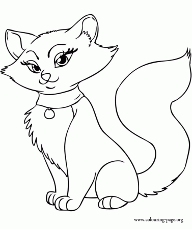 Cat Cute Kitten Coloring Page - Coloring Pages For All Ages