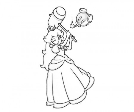 Princess Peach Mario Kart Coloring Pages - Coloring