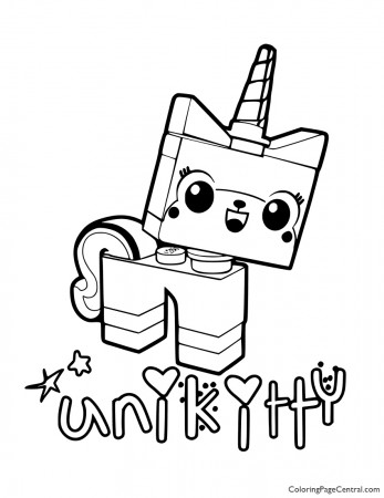 UniKitty Coloring Page 02 | Coloring Page Central