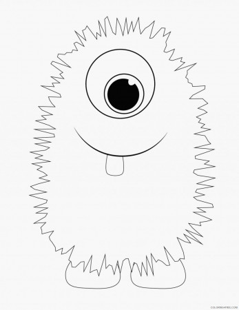 furry monster coloring pages Coloring4free - Coloring4Free.com