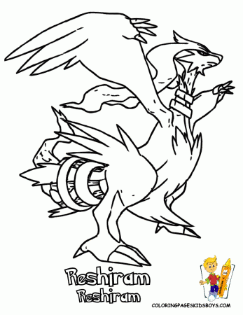 Pokemon Zekrom And Reshiram Coloring Pages