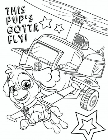 Coloring Pages : Most Out Of This World Skye Random Paw Patrol ...