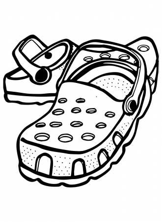 Crocs Shoes Coloring Pages - Crocs Coloring Pages - Coloring Pages For Kids  And Adults