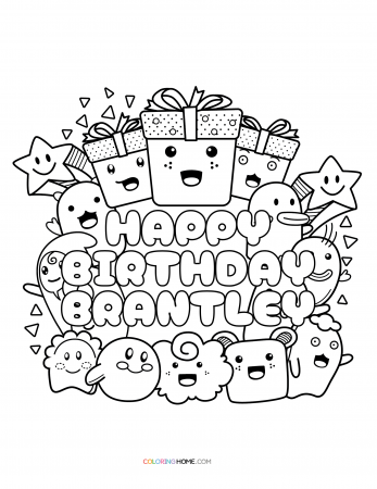 Happy Birthday Brantley coloring page