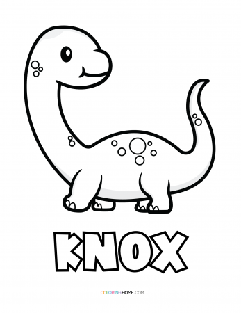 Knox dinosaur coloring page