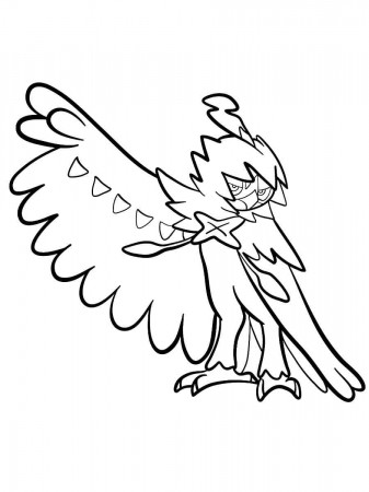 Decidueye Pokemon coloring pages - Free Printable