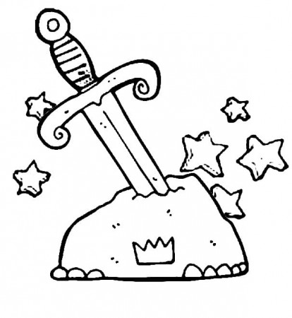 Excalibur Sword Coloring Page - Free ...