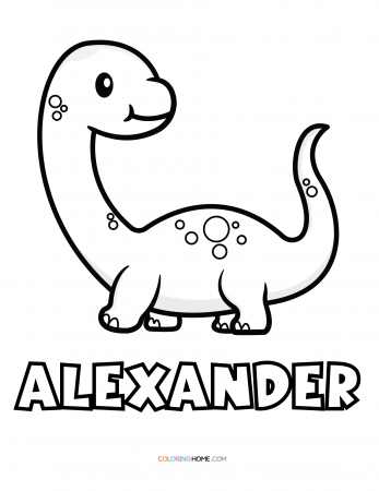 Alexander dinosaur coloring page