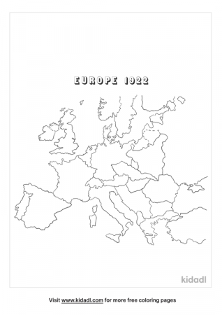 Map Of Europe After Ww1 Coloring Pages | Free History Coloring Pages |  Kidadl