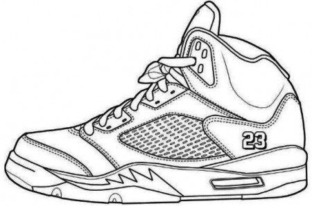 Air Jordan Shoes Coloring Pages to Learn Drawing Outlines - Coloring Pages  | Sneakers drawing, Jordan coloring book, Jordans