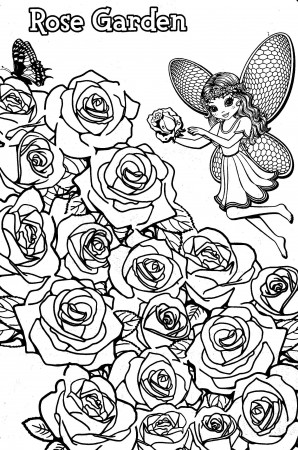Rose Garden Coloring Pages at GetDrawings | Free download
