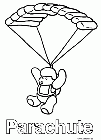 bears coloring pages - Parachute