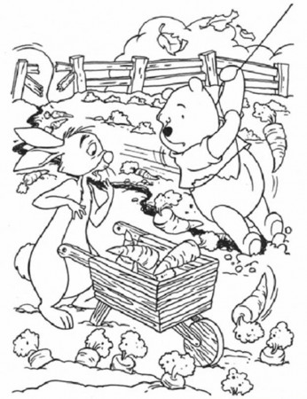 Coloring Pages For Kids Rabbit On Winnie The Pooh | Cartoon ...