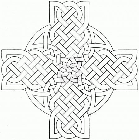 5 Best Images of Free Printable Celtic Cross Coloring Pages ...