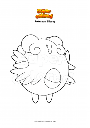 Coloring page Pokemon Blissey - Supercolored.com