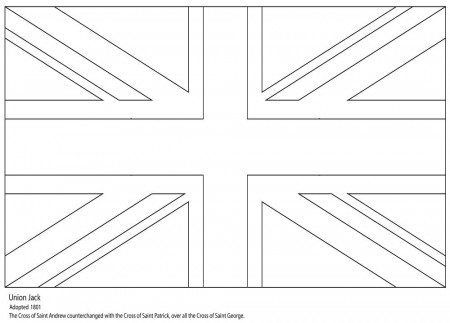 Union Jack Coloring Page - Free Printable Coloring Pages for Kids