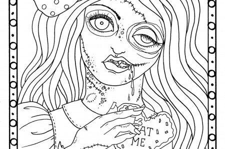 Alice in Zombieland Digital Coloring Book PDF Fantasy Art - Etsy