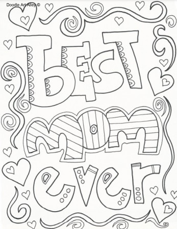Best Mom Ever Coloring Page | Today's Creative Ideas