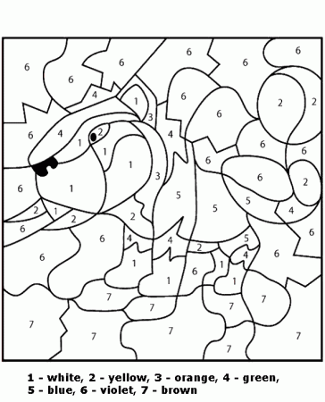 Simple tiger color by number