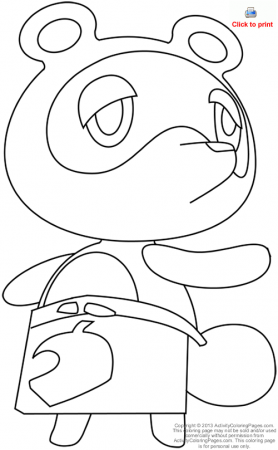 Tom Nook from Animal Crossing Coloring Page | Super coloring pages, Animal  crossing, Coloring pages