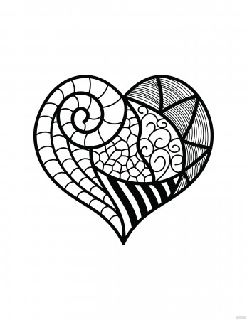 Heart Coloring Pages - Free, Printable, Download | Template.net
