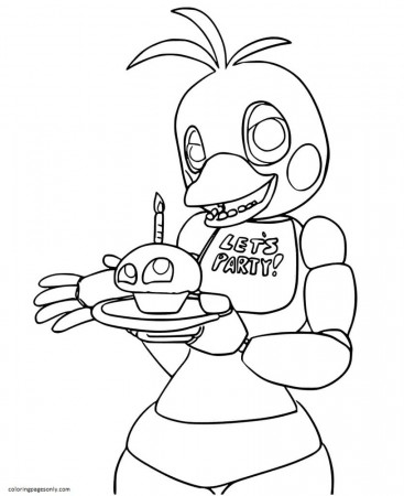 Cute Chica Toy Five Nights at Freddy's Coloring Pages - Five Nights At  Freddy's Coloring Pages - Coloring Pages For Kids And Adults