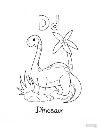 Preschool Dinosaur Coloring Page - EPS, Illustrator, JPG, PNG, PDF, SVG |  Template.net
