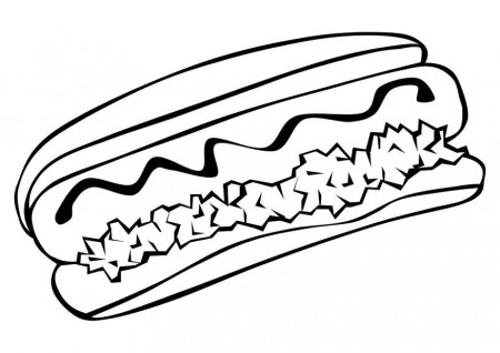 Coloring Page hot dog - free printable coloring pages - Img 10234