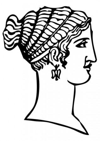 Coloring Page Greek haircut - free printable coloring pages - Img 28462