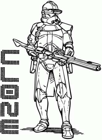 Clone Stormtrooper Coloring Page - Free Printable Coloring Pages for Kids