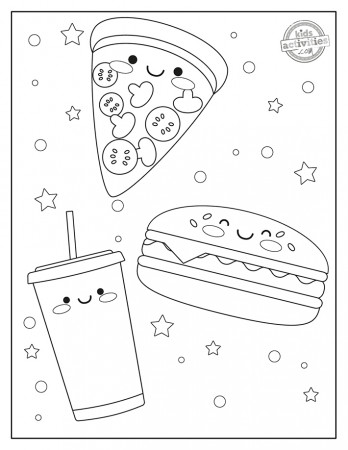 Best Cute Food Coloring Pages to Print & Color | Kids Activities Blog