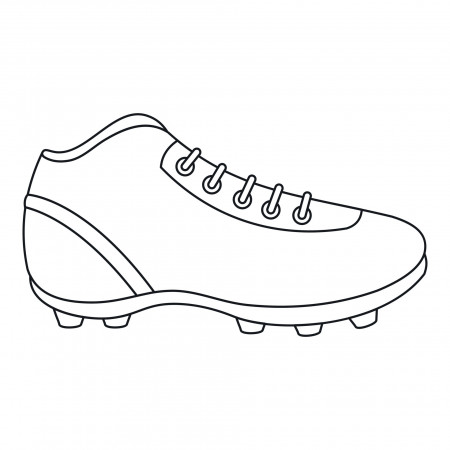 Soccer boot icon, outline style 14863116 Vector Art at Vecteezy