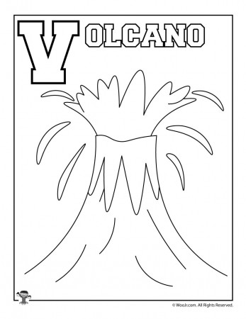 V is for Volcano Coloring Page | Woo! Jr. Kids Activities : Children's  Publishing