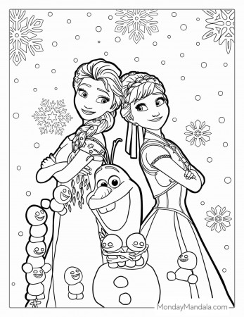 Coloring Pages : Coloring Elsa And Anna Frozen Fever Olaf Pictures ...