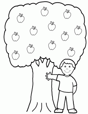 Fruit Tree Coloring Page | Sermons4Kids