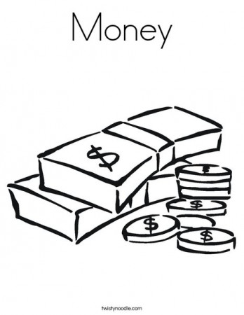 Money Coloring Page - Twisty Noodle