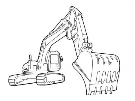 Excavator Coloring Pages
