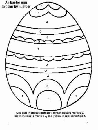 Easter Egg Color By Number - 99Worksheets
