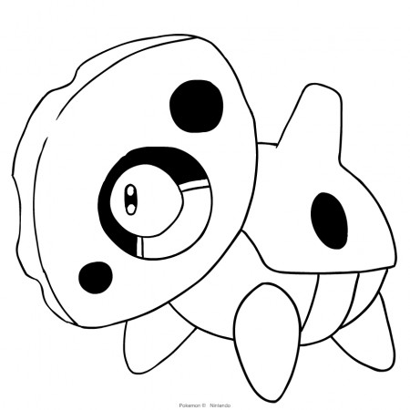 Aron from the third generation of the Pokémon coloring page