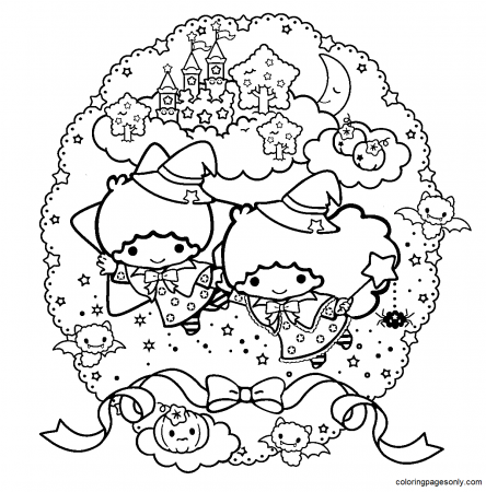 Little Twin Stars Halloween Coloring Pages - Little Twin Stars Coloring  Pages - Coloring Pages For Kids And Adults