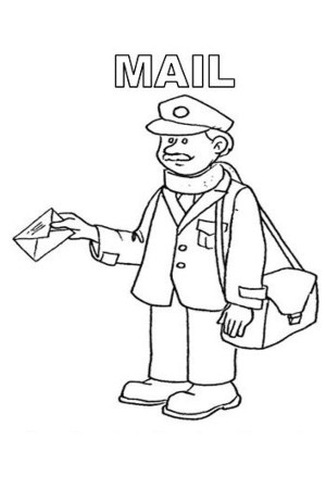 Old Postman Coloring Page - Free Printable Coloring Pages for Kids