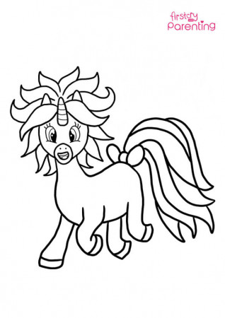 Easy Printable Unicorn Coloring Pages for Kids