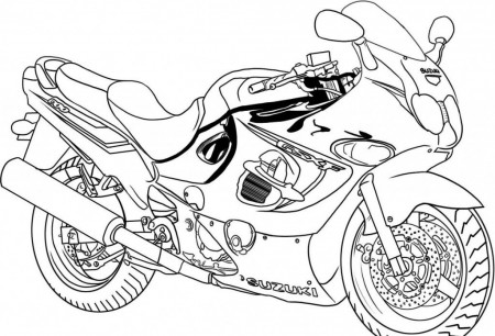 Free Printable Motorcycle Coloring Pages | Vector Images