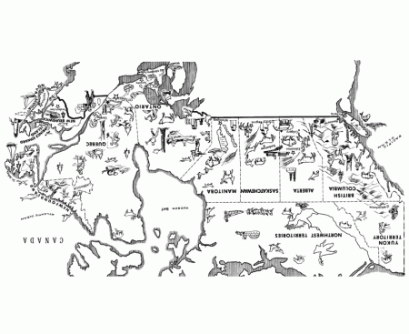 Canada Day Coloring Page - Map of Canada Coloring Page | HonkingDonkey