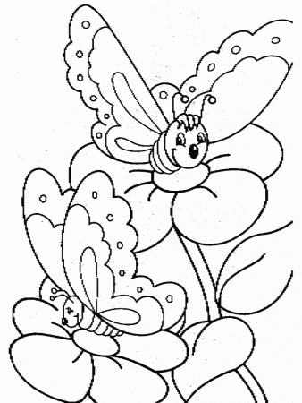 coloring pages flowers butterflies az coloring pages Butterfly ...