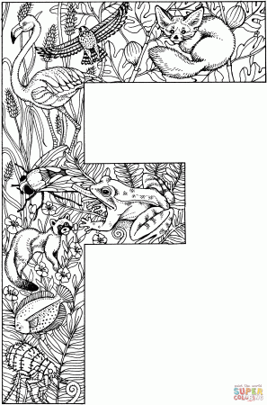Letter F coloring page | Free Printable Coloring Pages