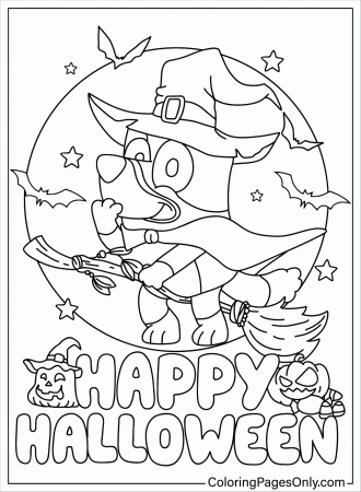 Bluey Halloween Coloring Pages to for ...